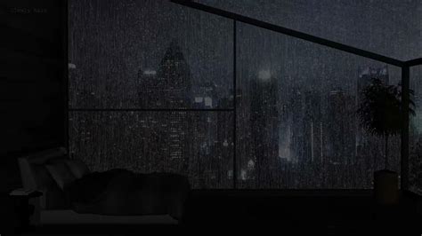 Cozy Rain Bedroom Apartment In Manhattan And Distantce Thunder Sounds