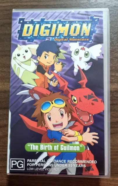 DIGIMON DIGITAL MONSTERS The Birth Of Guilmon VHS Video Cassette Tape