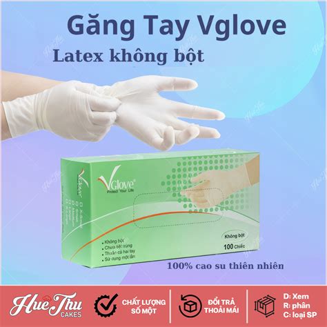 Găng Tay Y Tế Vglove Latex Không Bột Màu Trắng Hộp 100 Cái - Găng tay ...