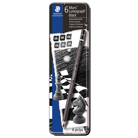 Staedtler Mars Lumograph Black Pencil Set 6 – Jimnettes Superstore