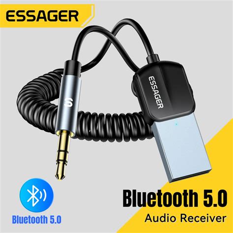 Essager Bluetooth Receiver Adapter Aux Cable Receiver Speaker