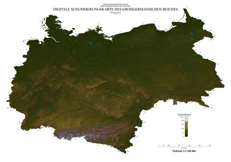 Digital Shaded-Relief Map of the Greater Germanic Reich - imaginarymaps ...