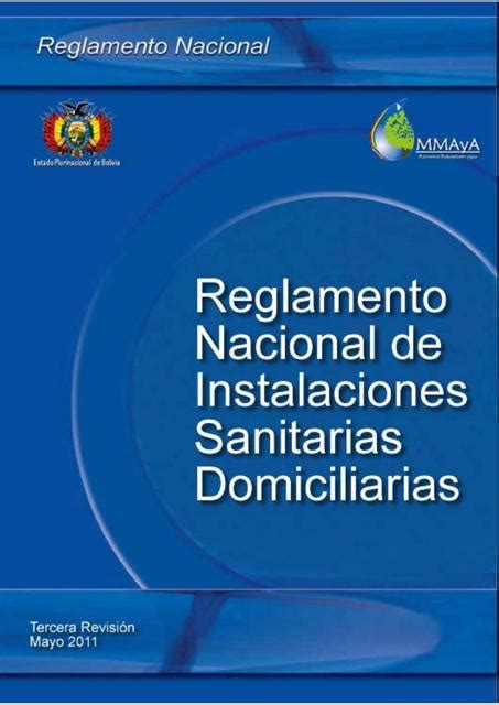 Bolivia Reglamento Nacional De Instalaciones Sanitarias Domiciliarias