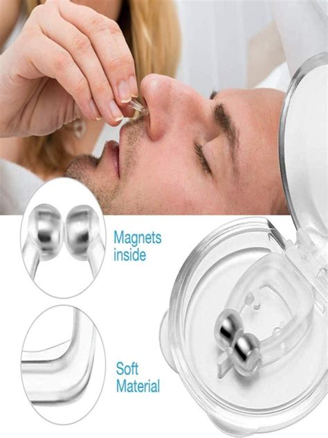 Silicone Magnetic Anti Snore Unisex Nose Clip Snoring Stopper For Men