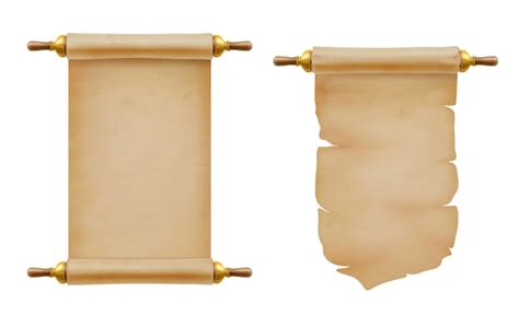 Premium Vector | Medieval manuscript old parchment paper scroll