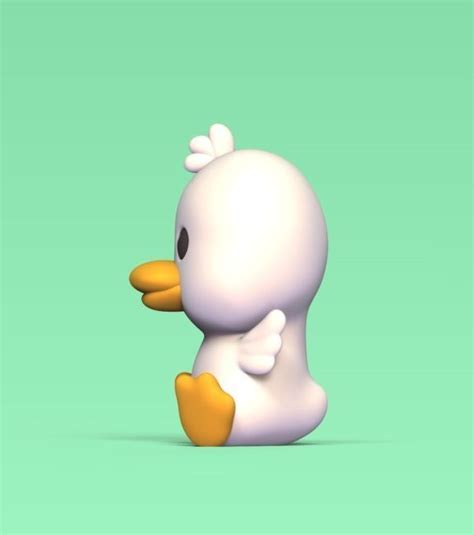 Cute Sitting Duck 3d Model 3d Printable Cgtrader