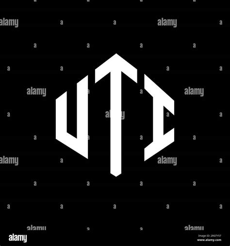 Uti Letter Logo Design With Polygon Shape Uti Polygon And Cube Shape