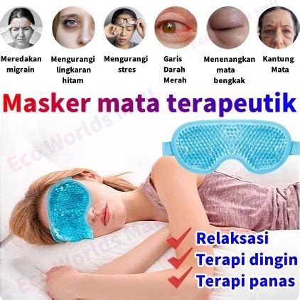 Jual Penutup Mata Tidur Gel Pendingin Hot Cold Gel Beads Eye Mask Relaxing Kompres Mata Terapi