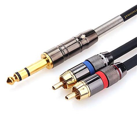 TISINO 1 4 To RCA Cable Quarter Inch TRS To RCA Audio Cable 6 35mm