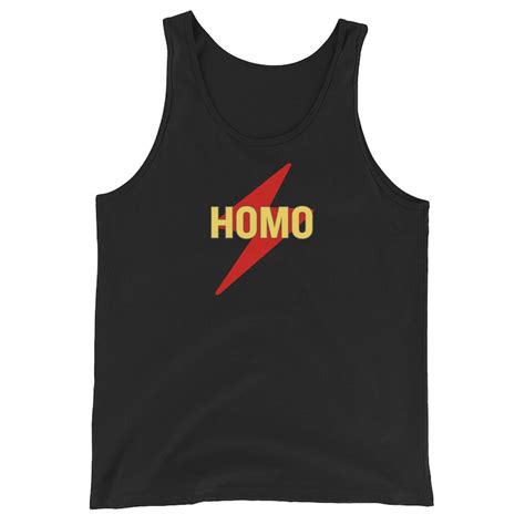 Homo Tank Top Rush Graphic Tank Gay Tank Top Circuit Party Shirt Lightning Bolt Etsy