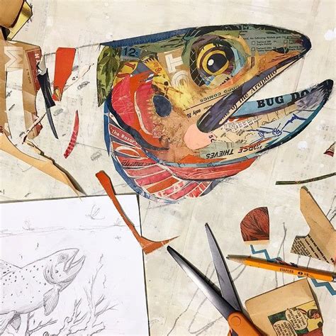 Техника бумажного коллажа | Collage art, Kunsttrykk, Assemblage art