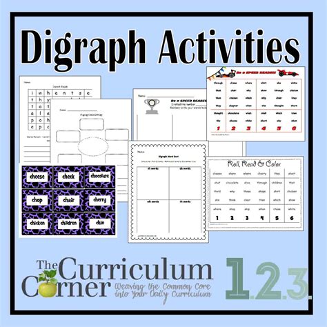 Consonant Digraph Activities The Curriculum Corner 123