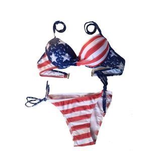 Swim Sexy Stars Stripes Usa Flag Pushup Bikini Poshmark
