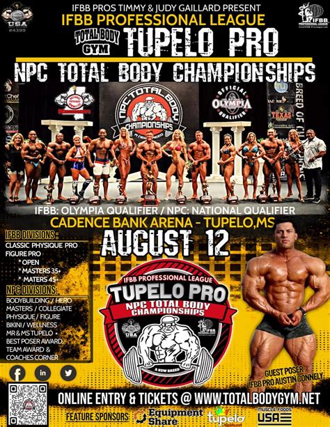 2023 Ifbb Professional League Tupelo Pro Masters Athlete Registration