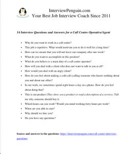 Call Centre Interview Questions With Answers