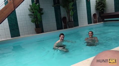 Brunette Picked Up And Nicely Fucked In Private Poolside