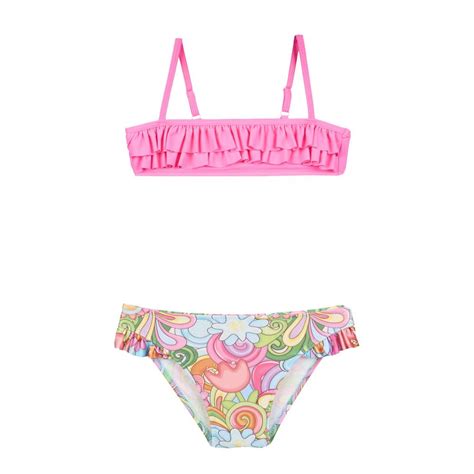 No Gossip Straplez F Rf Rl K Z Ocuk Bikini Pembe U