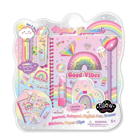 HOT FOCUS Set Stilski Dnevnik Rainbow 252 RB Bazzar Hr