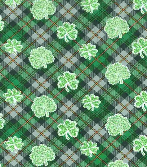 Free Download St Patricks Day Fabric Celtic Shamrock Plaid Joann