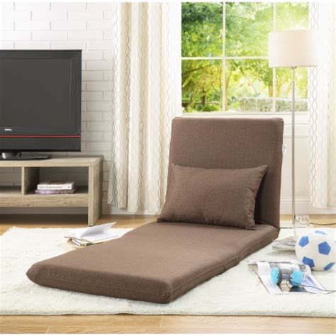 Loungie Relaxie Flip Chair/Bed, Brown, 78.7"L x 27.9"W x 3.9"H - Kroger