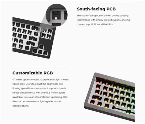 Monsgeek M Via Rgb Hot Swappable Wired Mechanical Keyboard Diy Kit With Gasket Mount Structure
