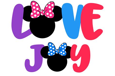 Love Joy Minnie Mouse Svg Disney Mickey Svg Mickey Minnie Inspire Uplift