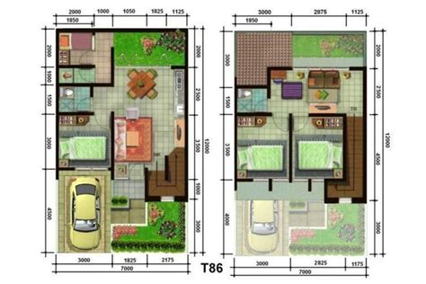 8 Gambar Denah Rumah Type 60, 3 Kamar hingga Minimalis