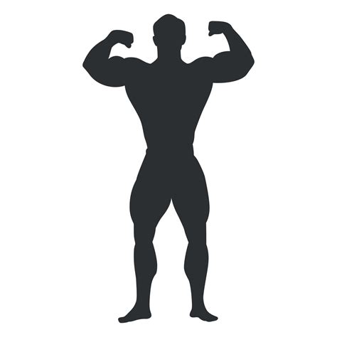 Bodybuilder Double Biceps Pose Silhouette 21416404 Vector Art At Vecteezy