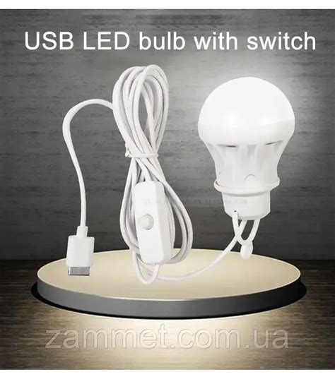 Купить USB Лампочка подвесная лампа-груша 3Вт для кемпинга чтения ...