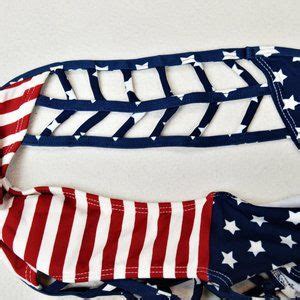 Erin Wasson Swim American Flag Print Bikini Set Size M Poshmark