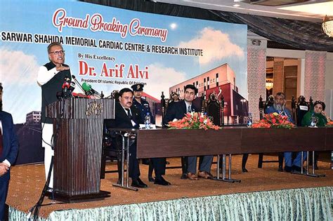 President Dr Arif Alvi Addressing During Ground Breaking Ceremony The