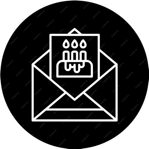 Premium Vector Birthday Invite Icon Style