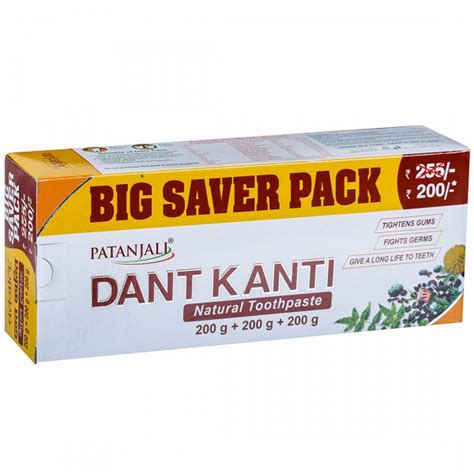 Buy Patanjali Dant Kanti Natural Toothpaste Big Saver Pack X G