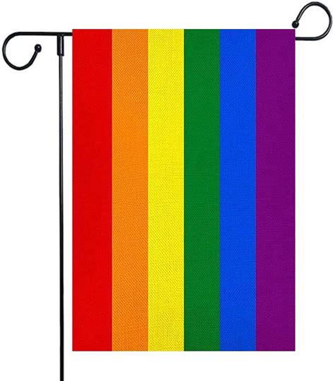 Rainbow Pride Garden Flag Decorations Small LGBTQ Gay Lesbian Bisexual Pansexual Transgender