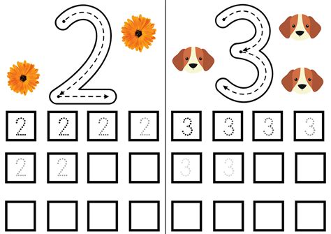 Number writing practice