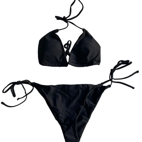 Black String Bikini Gem