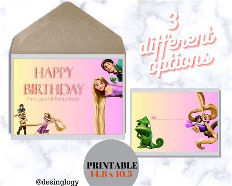 Disney Birthday Card Birthday Card Birthday Printable Card Digital ...