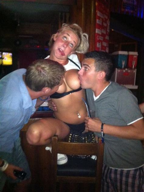 Showing Off At The Bar Porn Pic