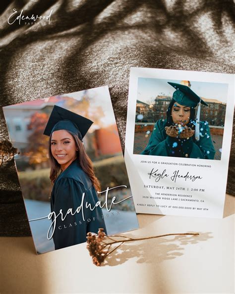 Photo Graduation Party Invitation Template, Printable Graduation ...