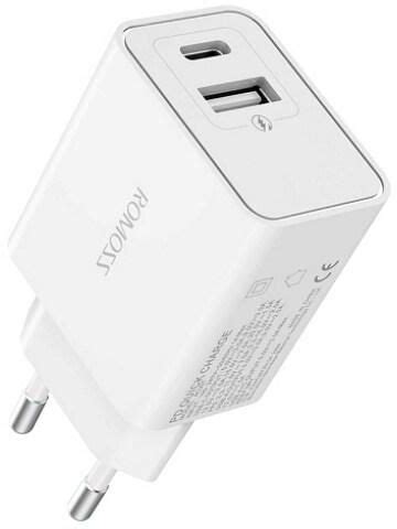 Romoss Ac T W Dual Port Super Fast Charge Usb Type C Charger Qc