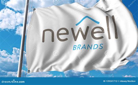 Waving Flag with Newell Brands Logo. 4K Editorial Animation Stock ...