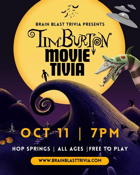 Calling all Tim Burton fans! 🎃 This is the trivia night for YOU! For