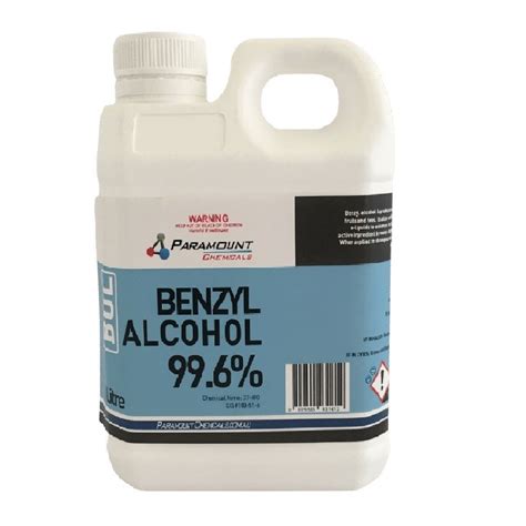 Benzyl Alcohol 99.6% UCP Grade | Paramount Chemicals, Melbourne, Victoria