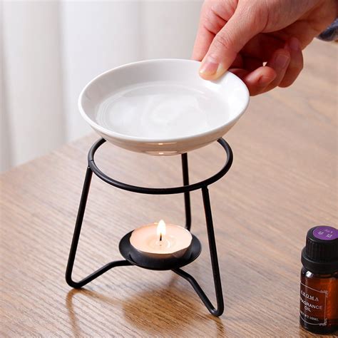 Pc Metal Frame Ceramic Tray Aromatherapy Oil Burner Union Source