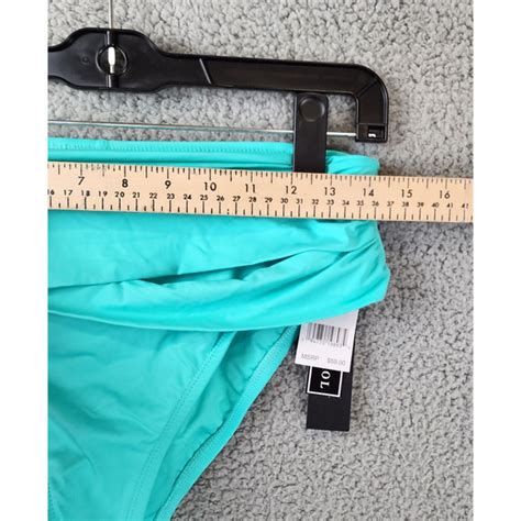 La Blanca Swim La Blanca Island Goddess Overlap Bikini Bottoms Womens Aquamarine Twisted