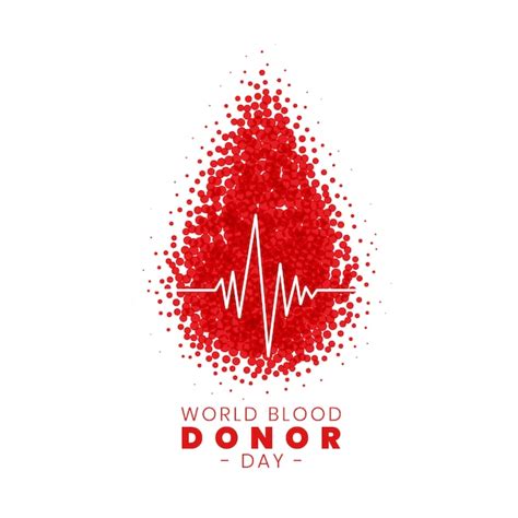 Free Vector International Blood Donor Day Concept Poster Design