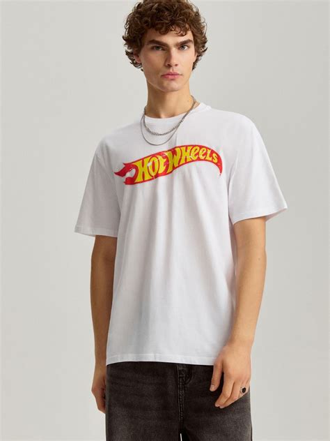 Biała koszulka z nadrukiem Hot Wheels HOUSE AG X