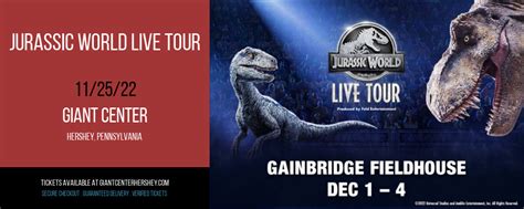 Jurassic World Live Tour Tickets | 25th November | Giant Center in Hershey