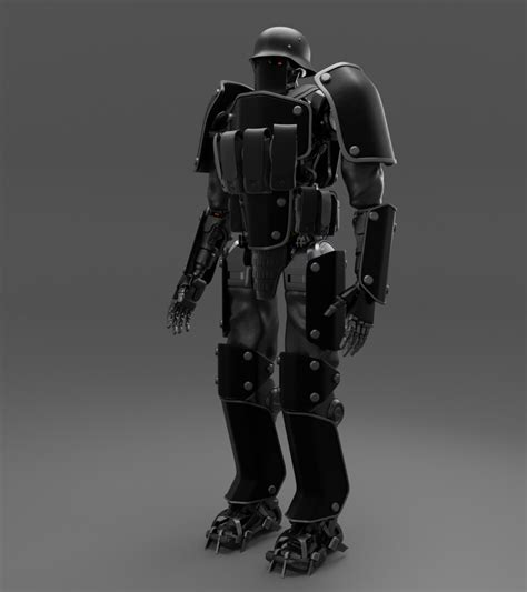 Artstation Cyber Soldier In Heavy Armor