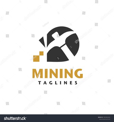 Mining Logo Digital Mining Symbol Illustration Stock Vector (Royalty ...